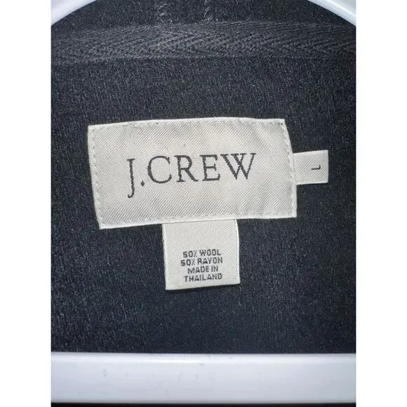 Vintage J. Crew Style Oarsman Anorak Jacket Men’s Large Black 1/4 Zip Pullover